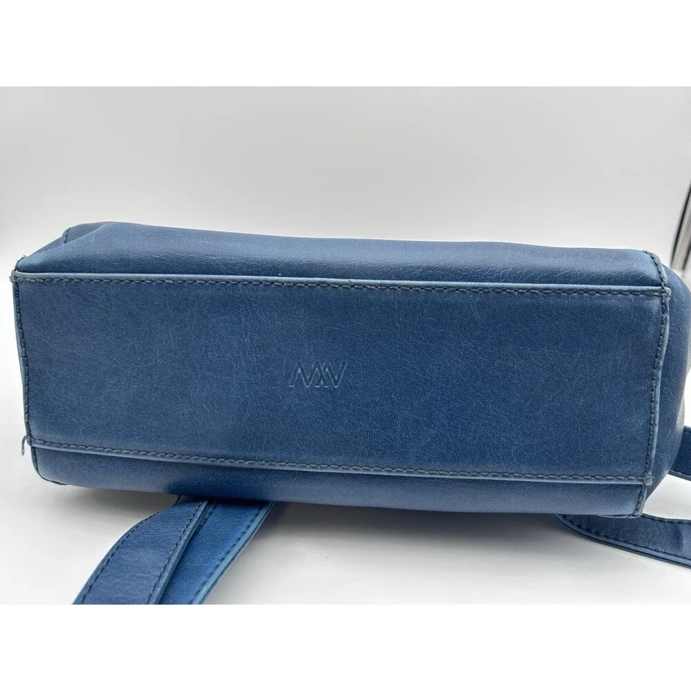 Mat And Nat Vegan Leather Backpack Blue WORN SEE PICS